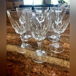 Vintage Crystal D'arquest Duran Flamenco Cordial Glasses Set of 6